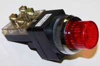 YC-30MOMPT-R-2 30MM ILLUMINATED PUSH TO TEST MOMENTARY PUSH BUTTON 120V AC RED