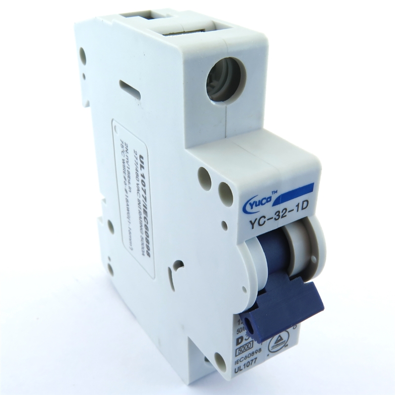 YC-32-1D YuCo CIRCUIT BREAKER 1P 32A 120/277V D CURVE