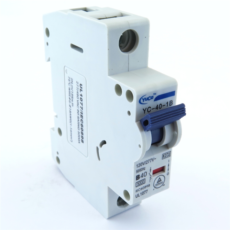 YC-40-1B YuCo CIRCUIT BREAKER 1P 40A 120/277V B CURVE