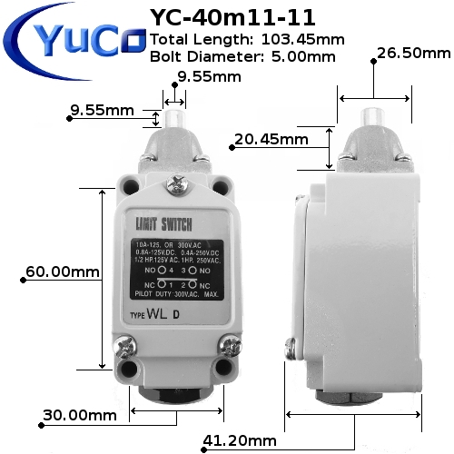 YC-40M11-11 YuCo LIMIT SWITCH