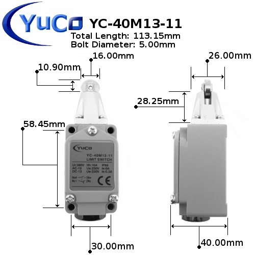 YC-40M13-11 YuCo LIMIT SWITCH