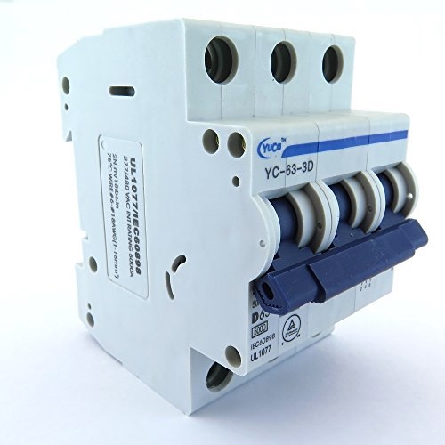 YC-63-3D YuCo CIRCUIT BREAKER 3P 63A 277/480V D CURVE