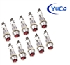 PACK OF 10 YuCo YC-7TRS-24R-220-10 RED LED 7MM 220V AC/DC