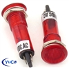 PACK OF 10 YuCo YC-9TRL-5R-12-N RED NEON 9MM 12V AC/DC