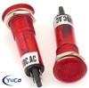 PACK OF 10 YuCo YC-9TRL-5R-24-10 RED LED 9MM 24V AC/DC