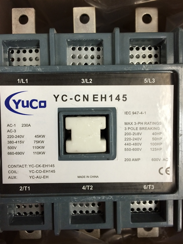 YUCO YC-CN-EH145-1 CN-EH145-24V FITS ABB / ASEA EH145C-2 EH110-2 EH150C-2  24V AC MAGNETIC CONTACTOR
