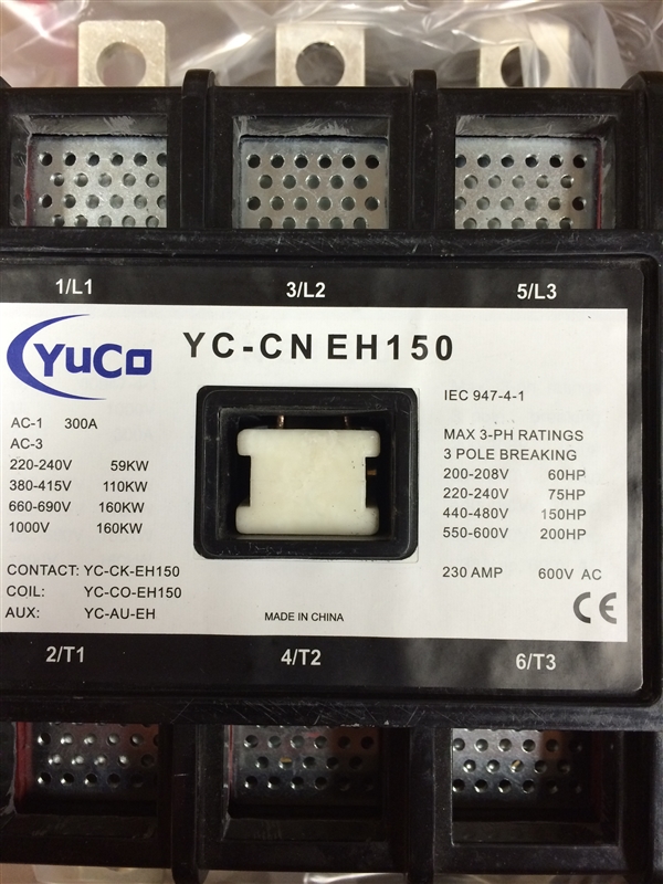 YUCO YC-CN-EH150-3 CN-EH150-240V  FITS ABB / ASEA EH150C-2 EH110C-2 EH150C-2 220/240V AC MAGNETIC CONTACTOR