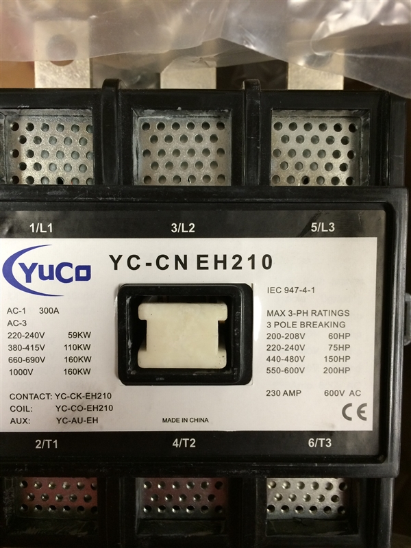YUCO YC-CN-EH210-1D CN-EH210-24V DC FITS ABB / ASEA EH210C-Y,EH210C-1Y 24V DC MAGNETIC CONTACTOR