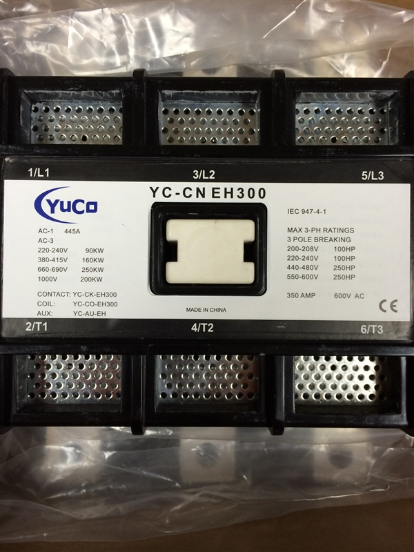 YUCO YC-CN-EH300-1D CN-EH300-24V-DC FITS ABB / ASEA EH300 24V DC MAGNETIC CONTACTOR