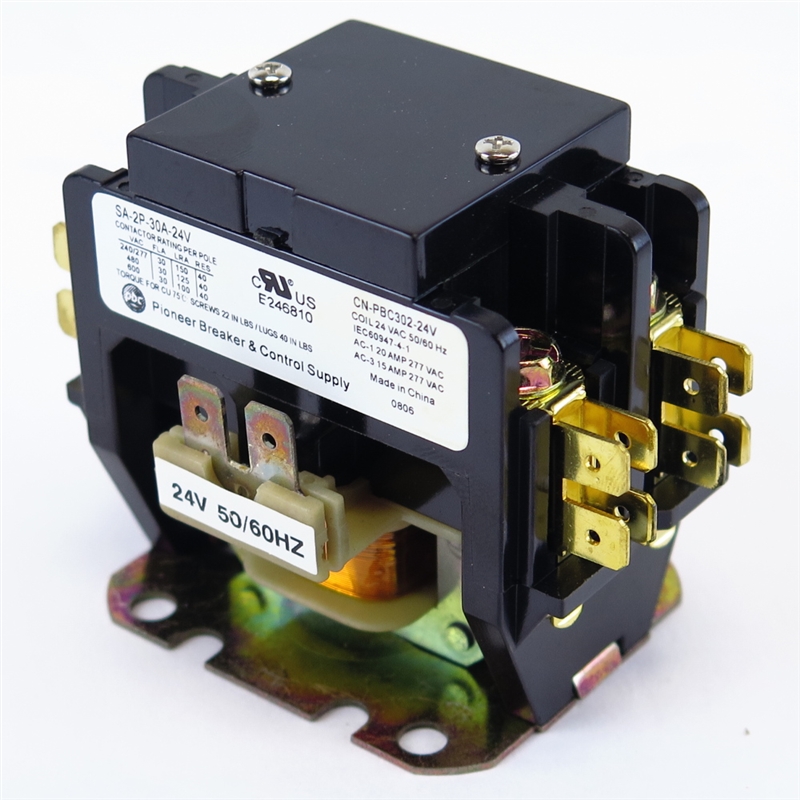 YC-CN302-1 CN-PBC302-24V DEFINITE PURPOSE CONTACTOR 30AMP 2POLE 24V COIL 30 FLA 40 RES FITS ABB DP30C2P-F