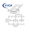 YC-DR-2m-40 YuCo FACTORY CUT (40) x 2m STEEL SLOTTED DIN RAIL 35mm X 7.5mm PR005 ASI RoHS