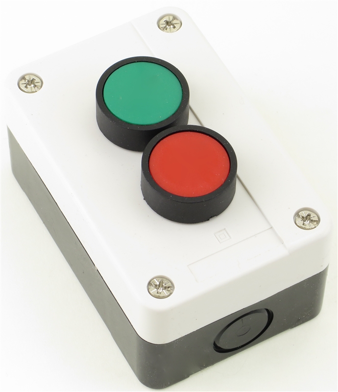 YC-MOM-E2GR22-C PB-MOM-E2GR22-C STOP START BUTTON STATION GREEN / RED PLASTIC ENC