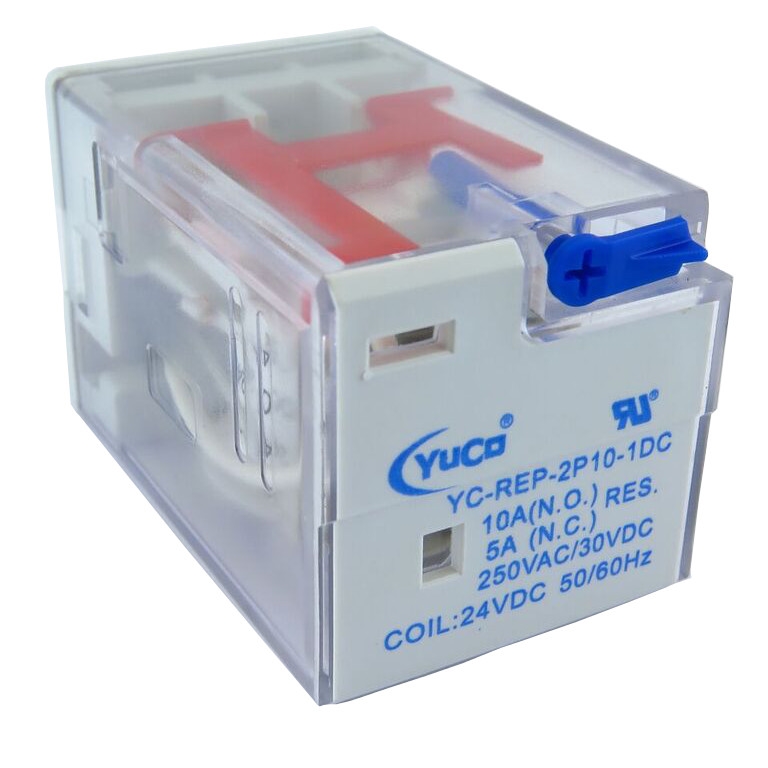 YC-REP-2P10-1D ICE CUBE GENERAL PURPOSE RELAY OCTAL BASE 8PIN 2PDT 10AMP 24VDC-COIL