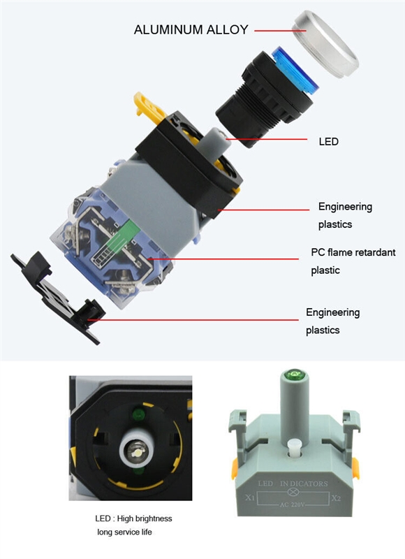 YC-SS22PMA-I2W-2 ILLUMINATED SELECTOR SWITCH