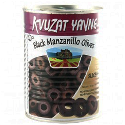 KVUZAT YAVNE SLICED BLACK MANZANILLO OLIVES