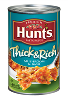 HUNTS THICK& RICH MUSHROOM & BASIL PASTA SAUCE