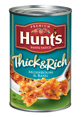 HUNTS THICK& RICH MUSHROOM & BASIL PASTA SAUCE