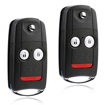 2 New Flip Key Keyless Entry Remote Fob for 2007-2013 Acura MDX RDX (N5F0602A1A)