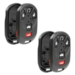 2x Key Fob Shell Case Replacement 5-Button for 2005-2007 Cadillac STS (M3N-65981403, 152223470)