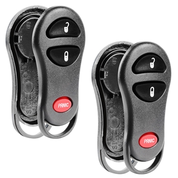 2 New Just the Case Shell Keyless Entry Remote Key Fob for Chrysler Dodge Jeep Plymouth (GQ43VT17T, GQ43VT9T)
