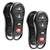 2 New Just the Case Shell Keyless Entry Remote Key Fob for Chrysler Dodge Jeep (GQ43VT17T, GQ43VT9T)