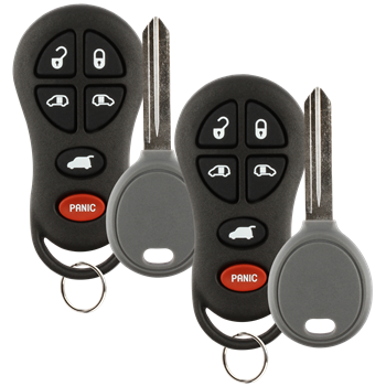 2 New Keyless Entry Remote Fob for Chrysler Dodge (04686797 + 64 Key)