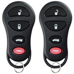 2 New Keyless Entry Remote Key Fob for 2000-2005 Dodge Neon & 1998-2000 Intrepid (04759008)