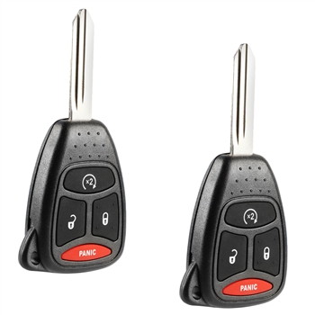 2 New Keyless Entry Remote Start Key Fob for Chrysler Dodge Jeep (KOBDT04A)