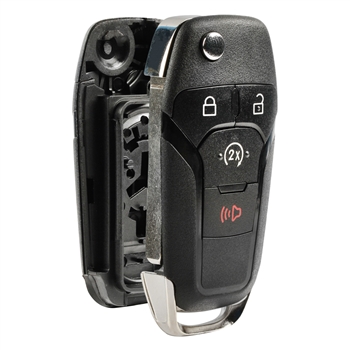 Remote Start Flip Key Fob Shell Case Replacement for 2015-2021 Ford Bronco F150 F250 F450 F550 Ranger Raptor (N5F-A08TDA, 5923694)
