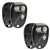 2x Remote Key Fob Shell Case Replacement for 1996-2000 Chevrolet Blazer Silverado Suburban Oldsmobile Bravada GMC (ABO1502T)