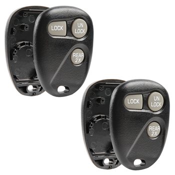 2x Remote Key Fob Shell Case Replacement for 1996-2000 Chevrolet Blazer Silverado Suburban Oldsmobile Bravada GMC (ABO1502T)