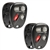 2x Remote Key Fob Shell Case Replacement for 1996-2000 Buick Century Regal Chevrolet Suburban Tahoe GMC Pontiac Oldsmobile (ABO1502T)