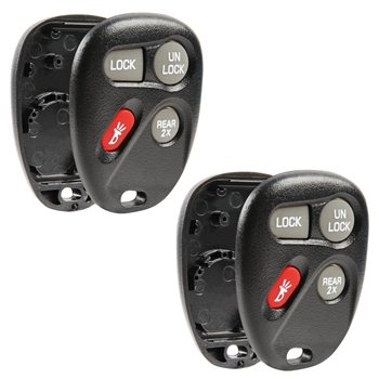2x Remote Key Fob Shell Case Replacement for 1996-2000 Buick Century Regal Chevrolet Suburban Tahoe GMC Pontiac Oldsmobile (ABO1502T)