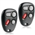 2x Key Fob Remote 4-Button Replacement for 1996-2002 Cadillac Buick Chevrolet Oldsmobile Pontiac GMC (16245100-29, ABO1502T)