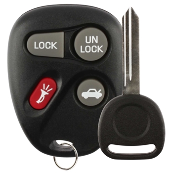 Keyless Entry Remote 3btn Fob with B102P Valet Key for Buick Cadillac Chevrolet Oldsmobile Pontiac (10443537, 15184352, KOBLEAR1XT, B102P)