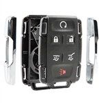 Remote Key Fob Shell Chrome Case Replacement for 2014-2018 Chevrolet Tahoe Suburban GMC Yukon (M3N-32337100)
