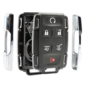 Remote Key Fob Shell Chrome Case Replacement for 2014-2018 Chevrolet Tahoe Suburban GMC Yukon (M3N-32337100)