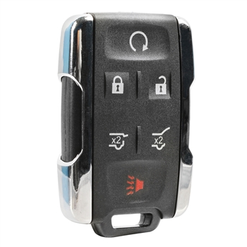 Key Fob Remote 6-Button Replacement for 2015-2019 Chevrolet Suburban Tahoe GMC Yukon - Chrome (M3N-32337100)