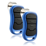 2x Garage Door Opener Visor Remote 3btn for Genie Blue Shell Design G3T