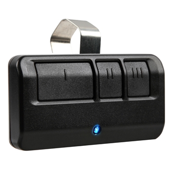 Garage Door Opener Remote 3-Button Black Control for Liftmaster Chamberlain Sears Craftsman Openers (893LM, 953ESTD, Yellow Learn Function)