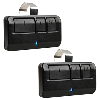 2x Garage Door Opener Remote 3-Button Black Control for Liftmaster Chamberlain Sears Craftsman Openers (893LM, 953ESTD, Yellow Learn Function)