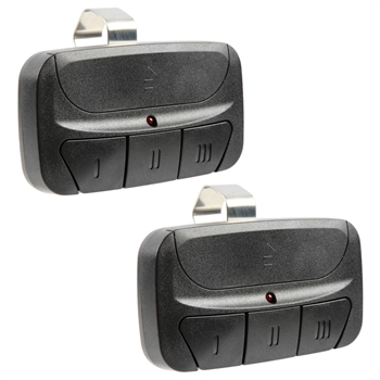 2x Garage Door Opener Remote 3-Button Visor Control Replacement with Black Modern Case for Liftmaster Chamberlain Craftsman (893MAX, 891LM, 893LM) Yellow Learn Function