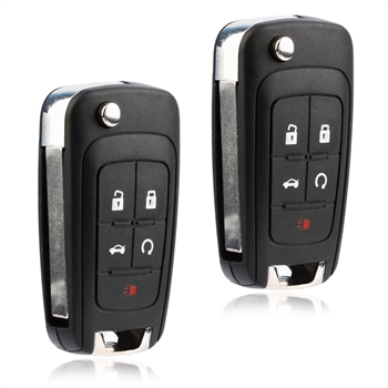 2 New Flip Key Keyless Entry Remote Start for 2010-2016 Buick Chevy GMC (OHT01060512)