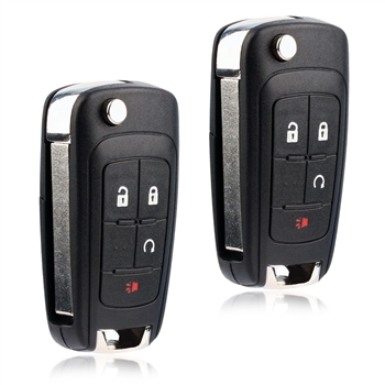 2 New Keyless Entry Remote Flip Key Fob for 2010-2016 Equinox Impala Sonic Terrain (OHT01060512)