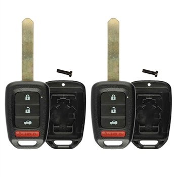 2 New Just the Case Keyless Entry Remote Key Fob Shell for Honda (MLBHLIK6-1T)