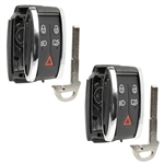 2x Remote Key Fob Shell Case Replacement for 2007-2012 Jaguar S X Type Super V8 Vanden Plas XJ XJ8 XJR XK XKR (KR55WK49244)