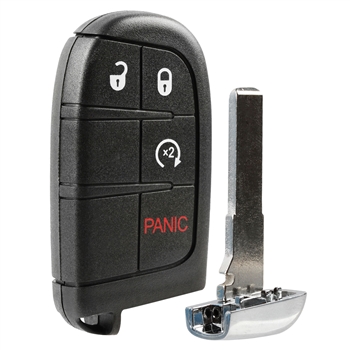 Remote Start Key Fob 4btn High Security Insert for Jeep Compass (68250337AB, M3N-40821302)