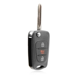 Keyless Entry Remote Key Fob Replacement 3-Button Tip Blade Flip for 2010-2012 Kia Soul (NY0SEKSAM11ATX, AM11MY, 95430-2K250)