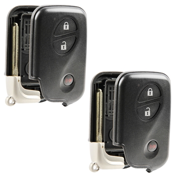 2x Remote Key Fob Shell Smart 3btn Case For Lexus (HYQ14AAB, HYQ14ACX, HYQ14AAF)