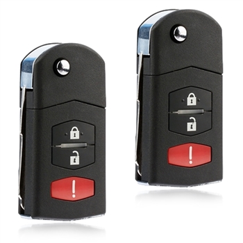 2 New Keyless Entry Remote Flip Key Fob for 2005-2008 Mazda 6 (KPU41788)